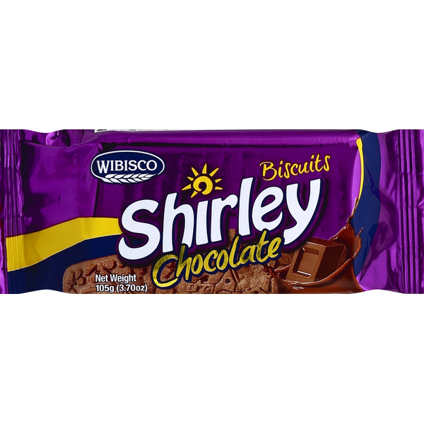Wibisco Shirley Biscuits, Chocolate, 3.7 oz (Pack of 4)